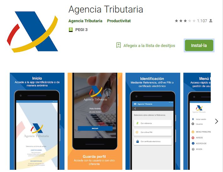 app de la Agencia Tributaria